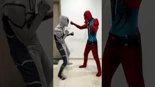 Practice to become a powerful superhero  #TeamSpiderVS #funny #shorts