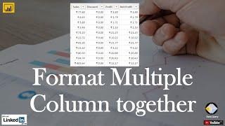 Format Multiple Columns together in Power BI