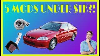 Top 5 BEST Car Mods On A Budget (CHEAP PERFORMANCE!)