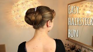 Quick Hairstick Bun for long and superlong hair