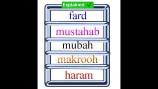 What is the ruling of Islam:Fard,Sunnah,Mubah,Makruh,Haram !