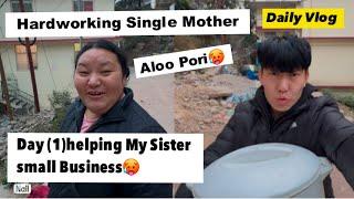 Day(1)helping my sister||small business||hardworking single mother||￼ Support||#tibetanvlogger#bir||