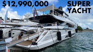 $12.9 Million SuperYacht Tour Miami Boat Show 2025