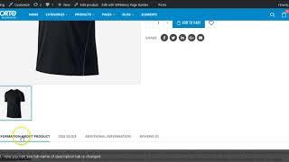 Porto WordPress(How to Rename Single Product Data Tabs)