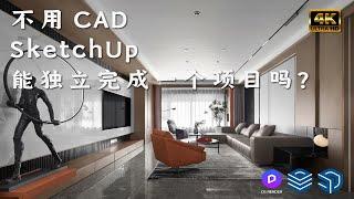 不用CAD，SketchUp能独立完成一个室内项目吗？【设计实验室】