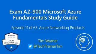 Exam AZ-900 Microsoft Azure Fundamentals Study Guide - Episode 11 of 63: Azure Networking Products