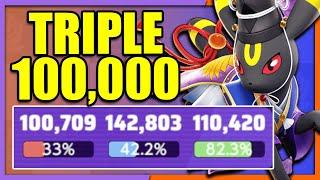 TRIPLE 100,000+ with this disgusting UMBREON BUILD | Pokemon Unite