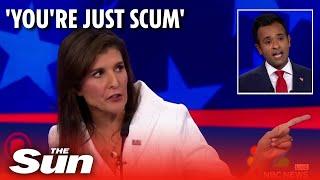 'You're just scum!': Haley swipes at Ramaswamy for mentioning her daughter during Republican debate