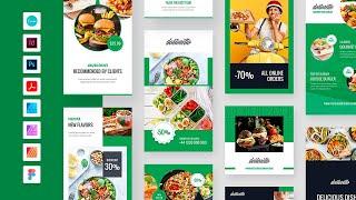 Dortoretto Restaurant Instagram Post and Story Template