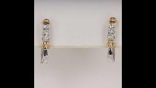 ESTATE- 14K White and Yellow Gold Diamond Earrings .50 Carats