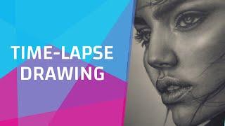 Portrait Drawing with Pencil - Time-lapse