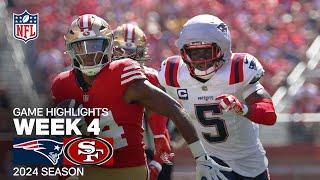 New England Patriots vs. San Francsico 49ers | 2024 Week 4 Game Highlights