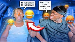 SAYING EVERYTHING TWICE TO SEE MY ANGRY BOYFRIEND REACTION!!! *BAD IDEA*