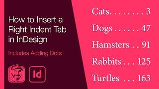 How to Insert a Right Indent Tab in InDesign (Includes Adding Dots)