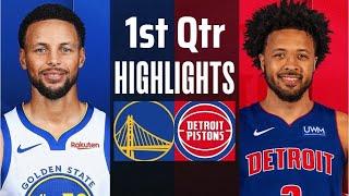 Golden State Warriors vs Detroit Pistons 1st Qtr - P2 Highlights - Oct 13 | NBA Pre-Season 2024