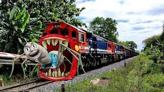 Kereta Api Thomas exe VS Kereta Api Train Eater