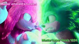 Master emerald knuckles vs master hyper Sonic 1234