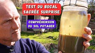 Test du bocal au potager ► Avant et après 8 ans d'amélioration de sol