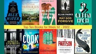 Top Ten Books for Week 52 - 2022 from SmartBookWorms...