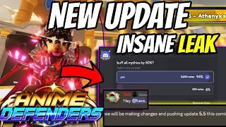 New *Insane* Anime Defenders Update 5 Part 2 Leaks & Releasing Soon..