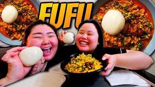 Fufu- und Egusi-Suppe Mukbang mit meiner besten Freundin 먹방 Eating Show (erste Kostprobe nigerian...