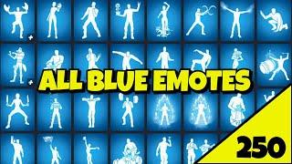 ALL 250 *RARE* RARITY  FORTNITE EMOTES (Blue Fortnite Emotes)