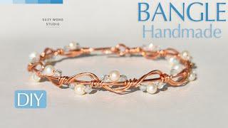 Waves Wire Wrap Bracelet Tutorial| Handmade DIY Bracelet| Bangle| DIY Jewelry| How to make