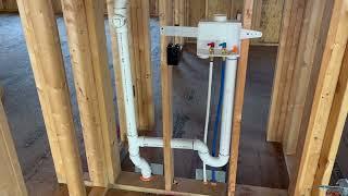 New house  plumbing rough in. Great for remodel reference.  Complete explanation.