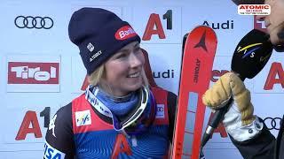 Mikaela Shiffrin  - Lienz women slalom, Dec 29, 2023, post race interview #sheskis @atomic