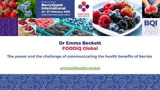 BQI25 - Dr Emma Beckett from FOODiQ Global