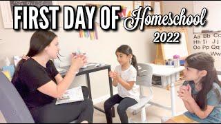 FIRST DAY OF HOMESCHOOL  WITH FOUR KIDS 2022