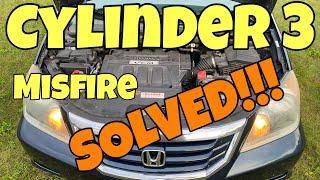 Simple Fix for a P0303 Engine Code - Cylinder 3 Misfire 2009 Honda Odyssey