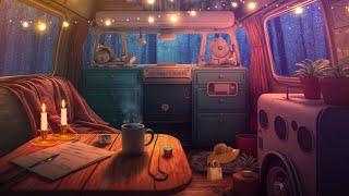 Lofi Chill in a Caravan With the Sounds of Raindrops   #lofi #music #video #share #song #calm