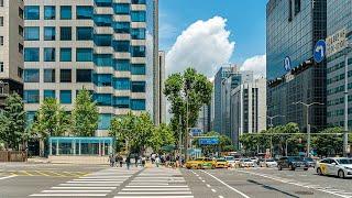 Seoul Summer Walk in Gangnam Yeoksam-dong Street | Travel Korea POV 4K HDR