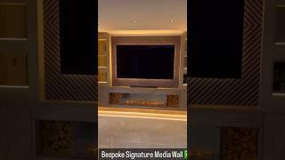 The Media Wall That Redefines Luxury Living #interiordesign