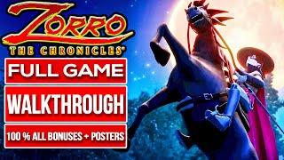 ZORRO THE CHRONICLES Gameplay Walkthrough FULL GAME No Commentary (100% Posters + Bonus Objectives)