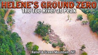 Helene's Ground Zero ~ The Toe River at Peak ~ Relief and Green Mountain NC