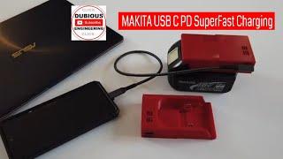 DuB-EnG: MAKITA USB C SuperFast Charger Adaptor Adapter PD QC3 QC4 lithium ion power tool batteries