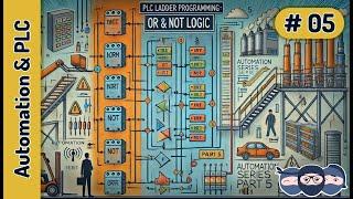 PLC Ladder programming #2 | Learn under 5 min | NO NC contacts | OR & NOT gate logic