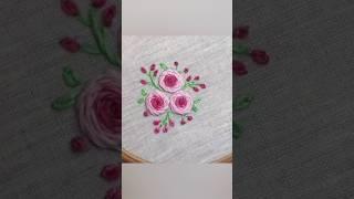 Rose embroidery. Basic embroidery stitches.  Watch my channel for detailed tutorial