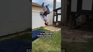 My friend finally learned a backflip on the ground! #shorts #flips #parkour