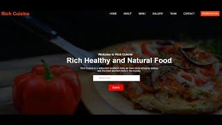 Create Food Website Using HTML & CSS || Step By Step Tutorial with Source Code