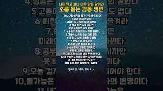 나이 먹고 보니 너무 맞는 말이라 소름 돋는 감동 명언