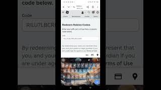 Redeeming a $25 Roblox Gift Card! #roblox #giftcard