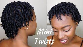 How To SUPER Juicy Mini Twists On Short 4C Natural Hair