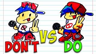 How to draw a Boyfriend Friday Night Funkin by Yulka Art || DO vs DON'T drawing a Boyfriend