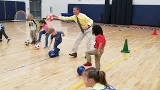 Mr. Bender Teaching Soccer
