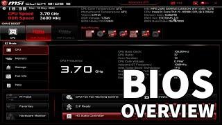 MSI MPG Z490 Gaming Carbon WiFi BIOS Overview