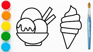 How to Draw and Color Ice Cream