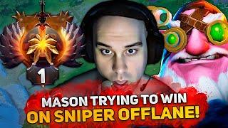 MASON TRYING TO WIN on SNIPER OFFLANE in THIS HARD GAME!